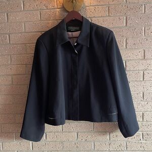 Harve Benard Black Cropped Blazer and Pant Set